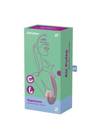 2 en 1 Vibromasseur point G avec stimulateur clitoris USB rose Supernova Satisfyer - CC597780